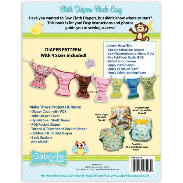 LSN Cloth Diapers Made Easy Pattern And Instruction Book Online Shop
