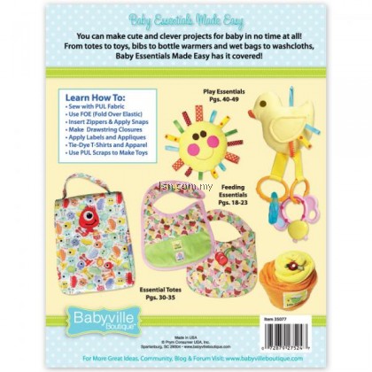 Baby Essentials Made Easy Pattern And Instruction Book