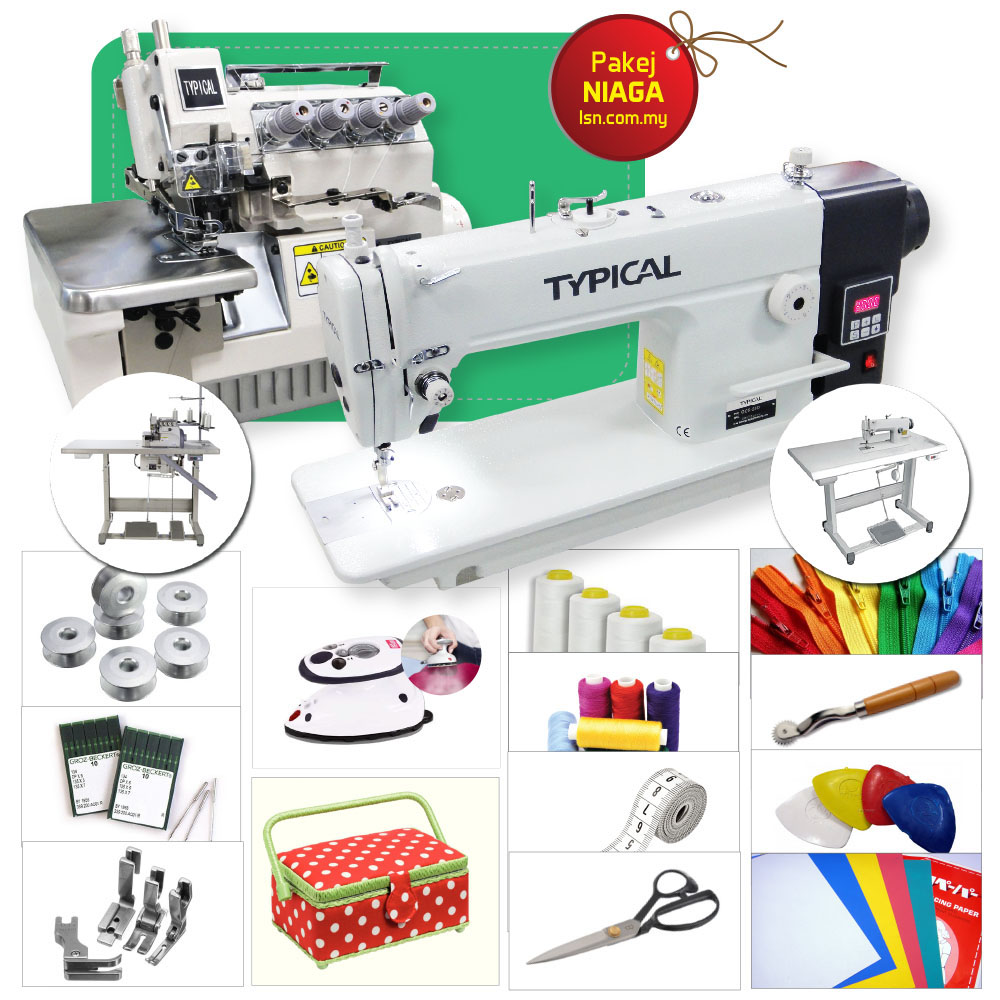 LSN| Pakej Niaga Typical Industrial Lockstitch Sewing ...